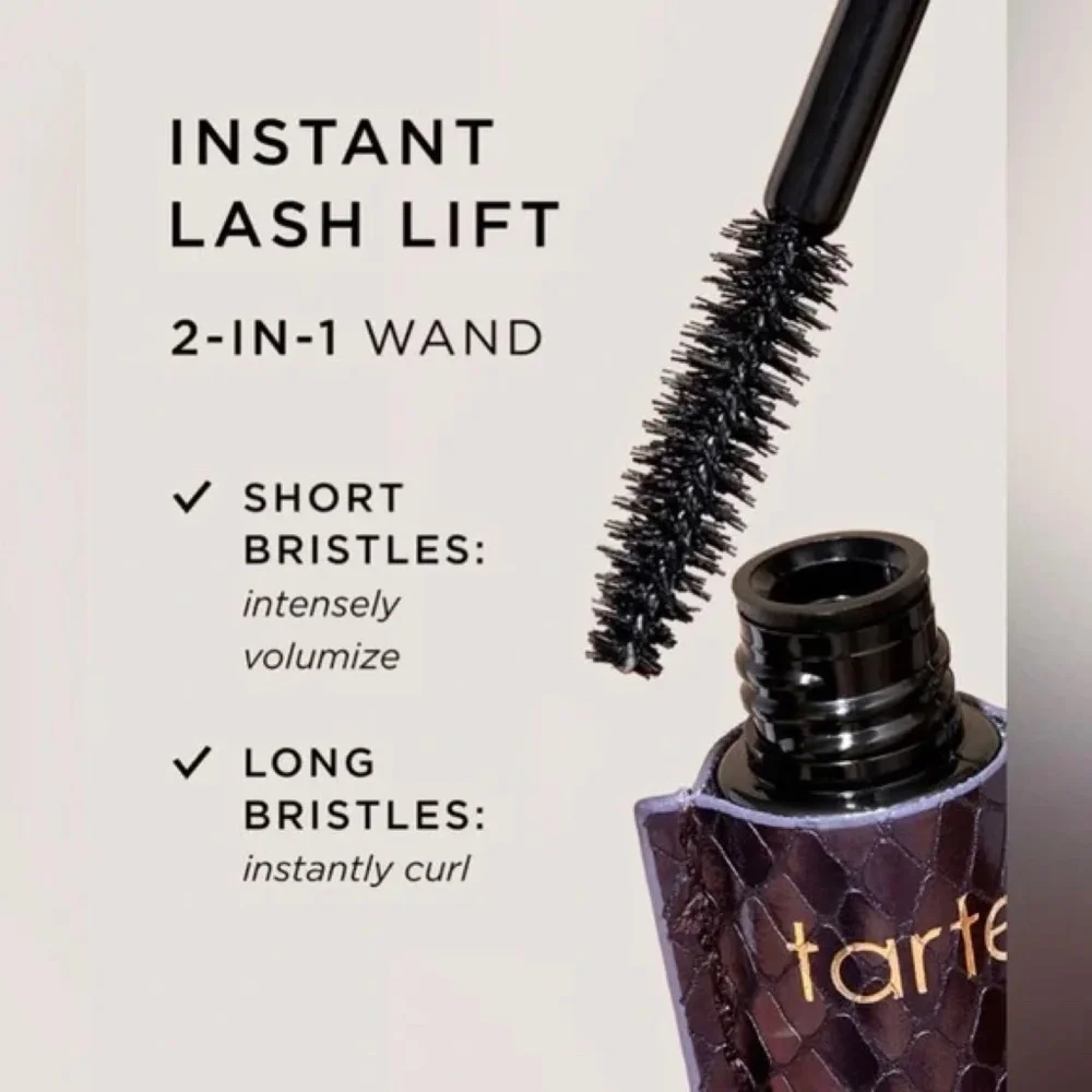 Tarte Lights Camera Lashes 4-in-1 Vegan Mascara Black Full Size NIB